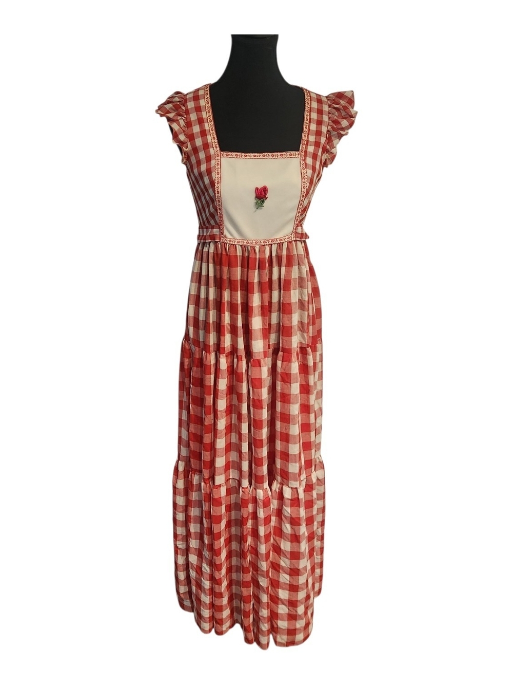 Vintage Late 60's nu Mode Toronto Prarie Maxi Gringham Dress